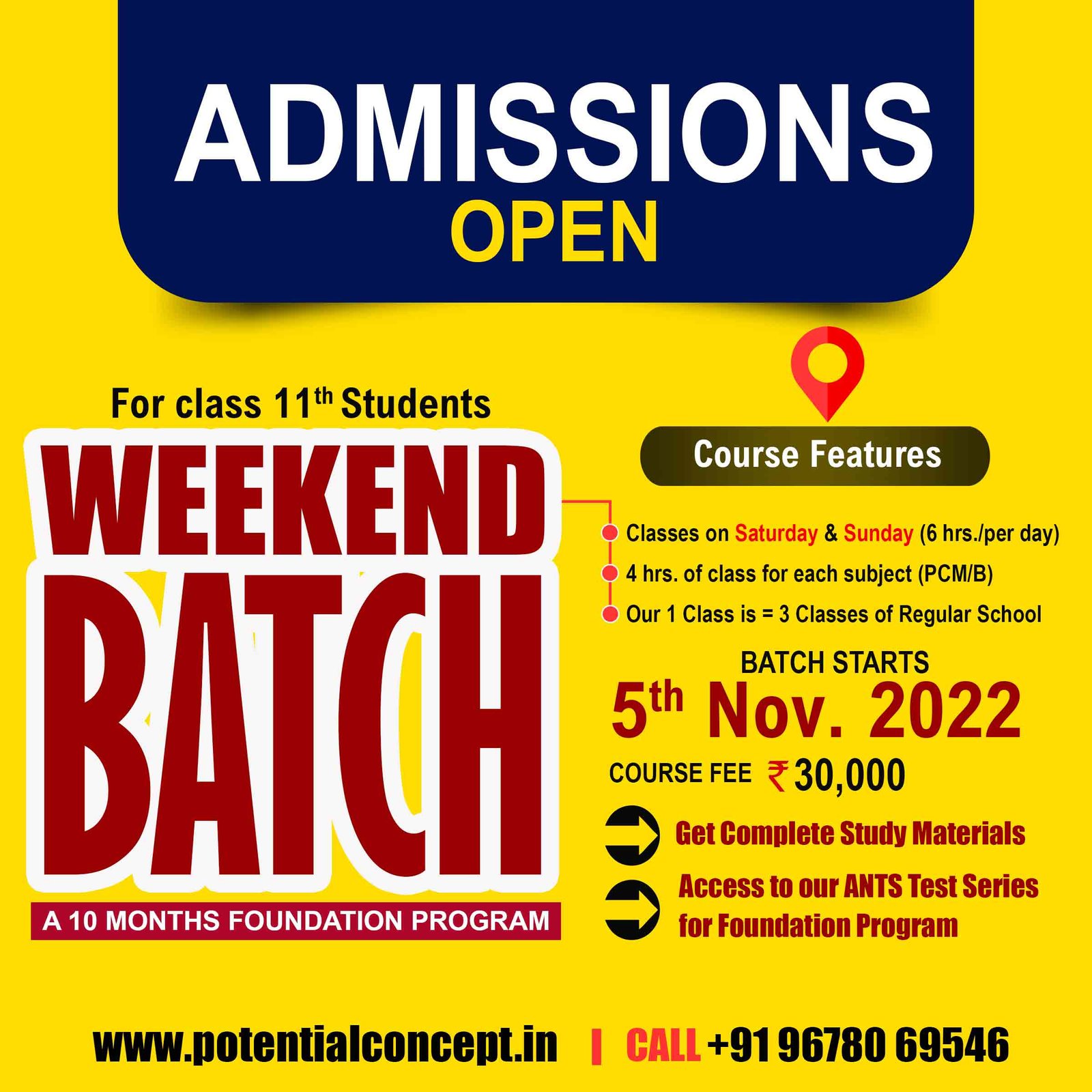 Weekend Batch Admission Open