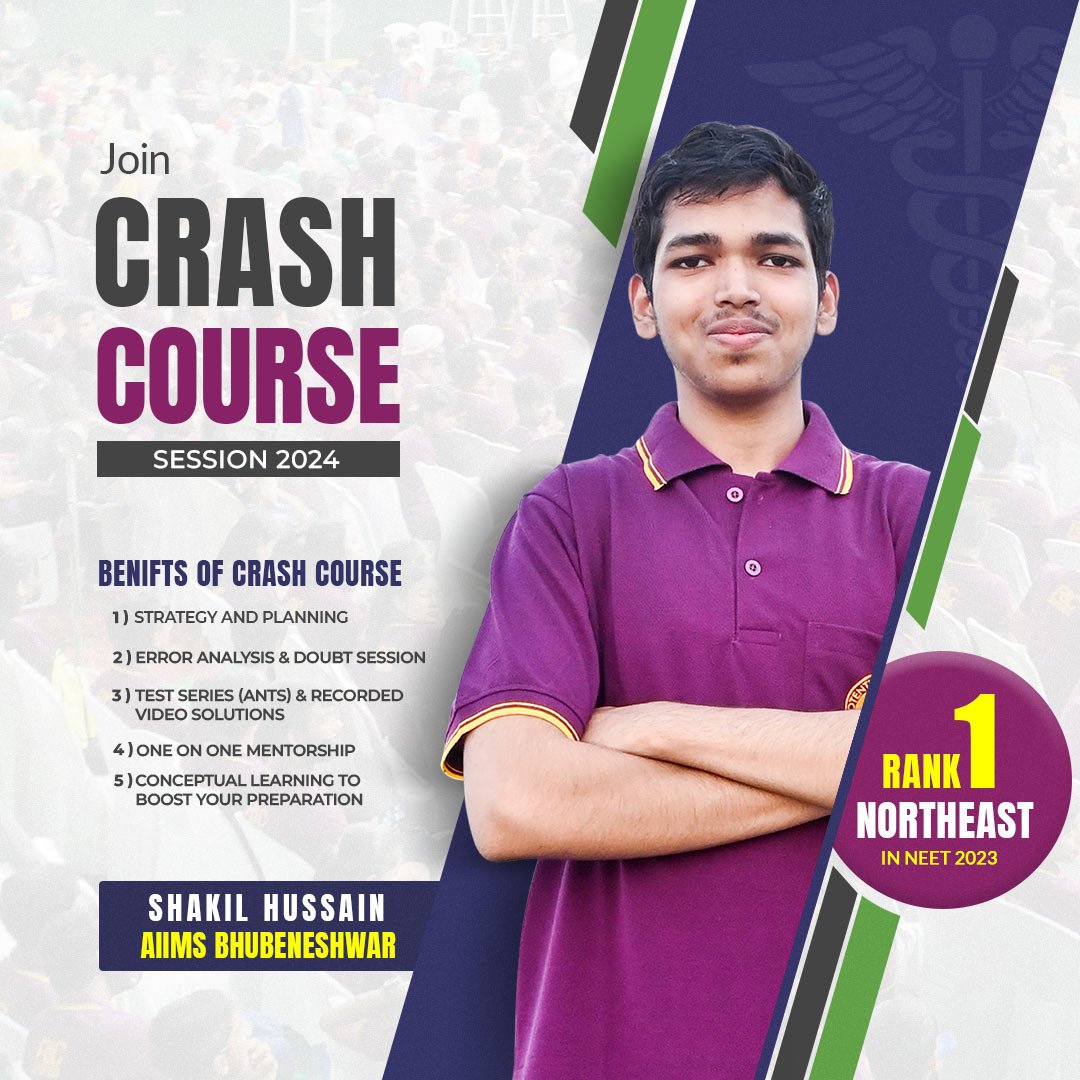 Crash course for JEE and NEET Admission open